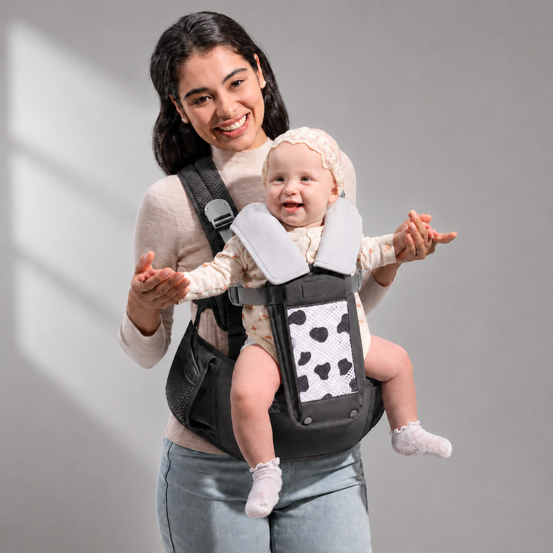 Nora Hip Seat Carrier with Dial Adjust - Black