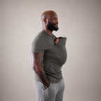 Dad carrying newborn in the Nesting Dad Shirt — NAEVII