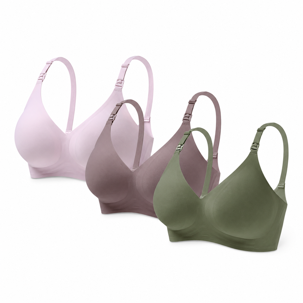 Set of 3 Soft Nursing Bras