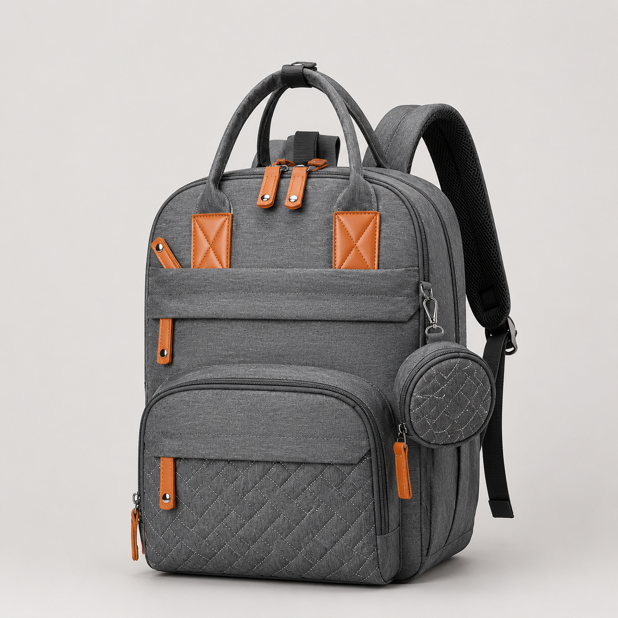 Mira Diaper Bag Backpack with Changing Pad & USB Port