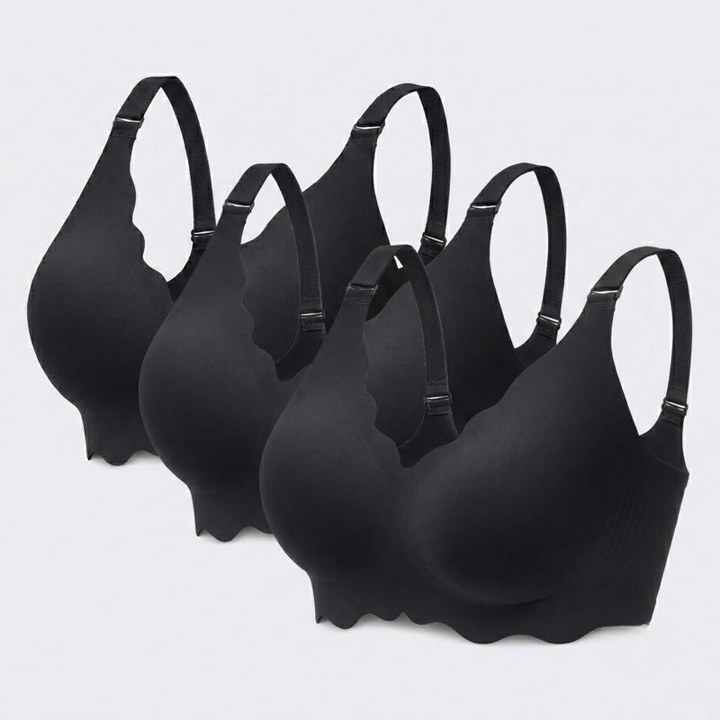 Set of 3 Seamless Nursing Bra - All Black