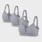 Cotton Nursing Bra Maternity Wireless Support - Set of 3