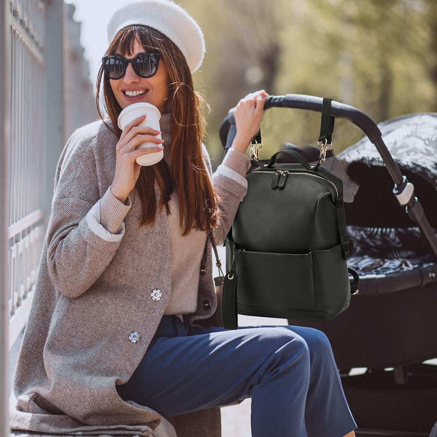 Lumi diaper bag hardware detail — NAEVII