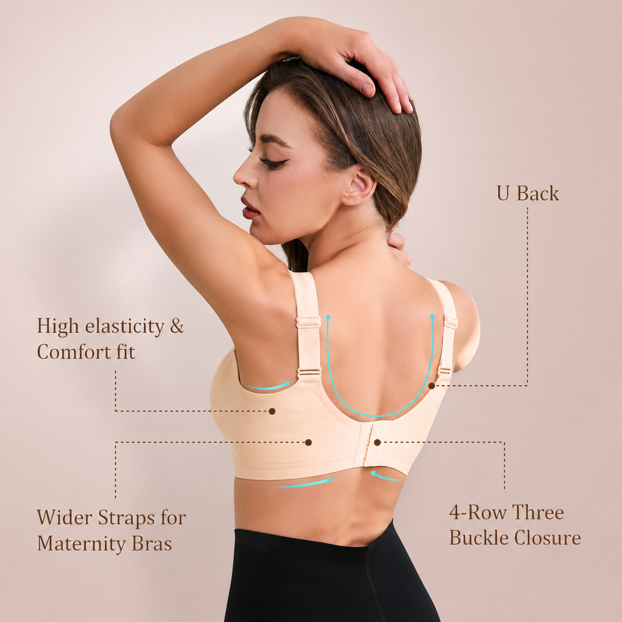 Seamless nursing bra fixed cups — NAEVII
