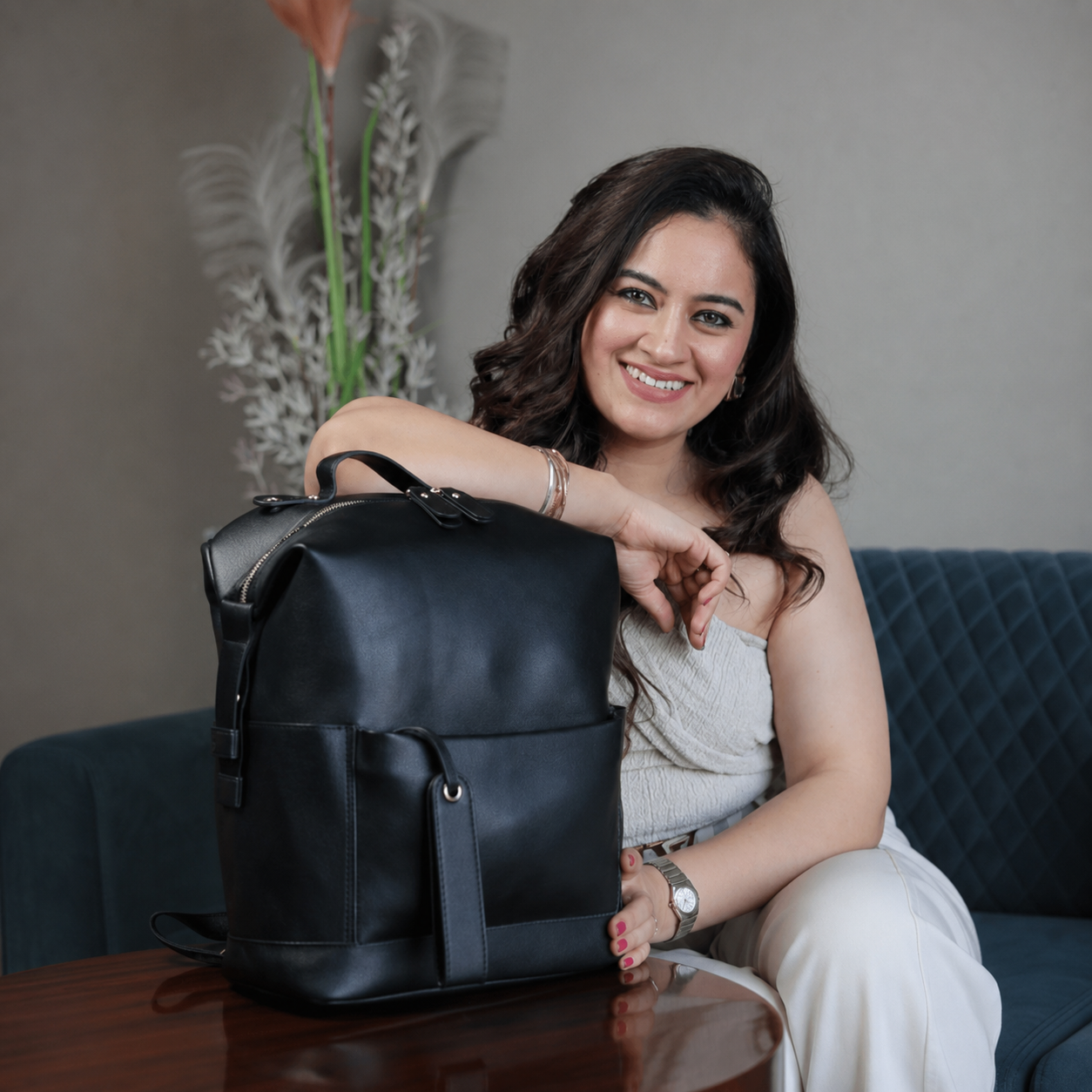 Lumi diaper bag worn as an everyday bag — NAEVII