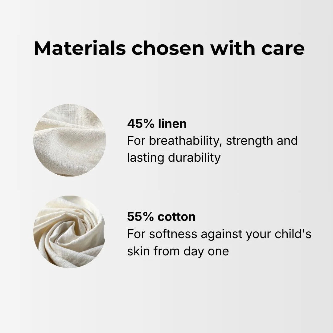 Fabric blend: 45% linen and 55% cotton — Limitless Baby Carrier — NAEVII