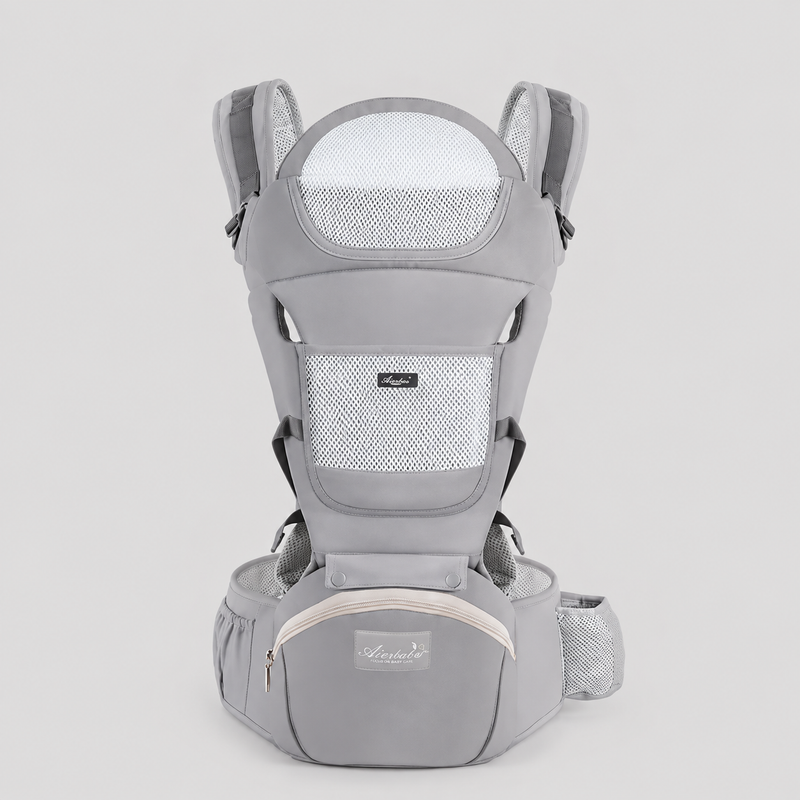 Alba Hip Seat Baby Carrier, 4 Carry Positions - Grey