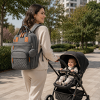 Mira Diaper Bag Backpack with Changing Pad & USB Port