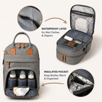 Mira Diaper Bag Backpack with Changing Pad & USB Port