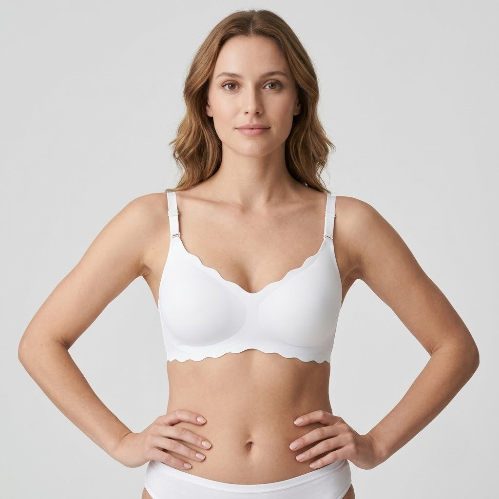 Seamless nursing bra front clip access — NAEVII