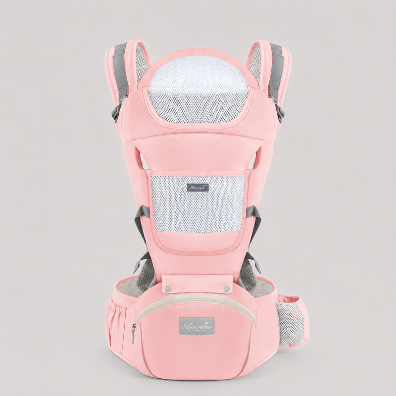 Alba Hip Seat Baby Carrier, 4 Carry Positions - Pink