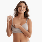 Soft nursing bra with one-hand open cup — NAEVII