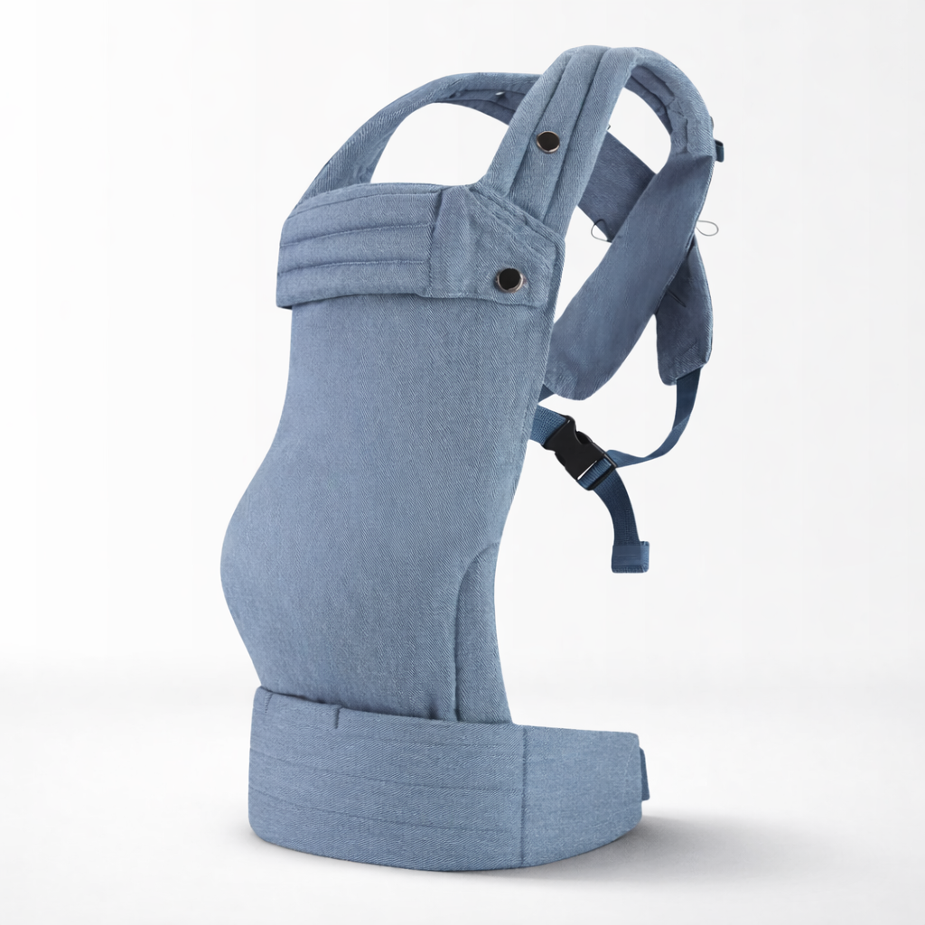 NAEVII Soft Baby Carrier in blue Denim, product view#Color_Denim