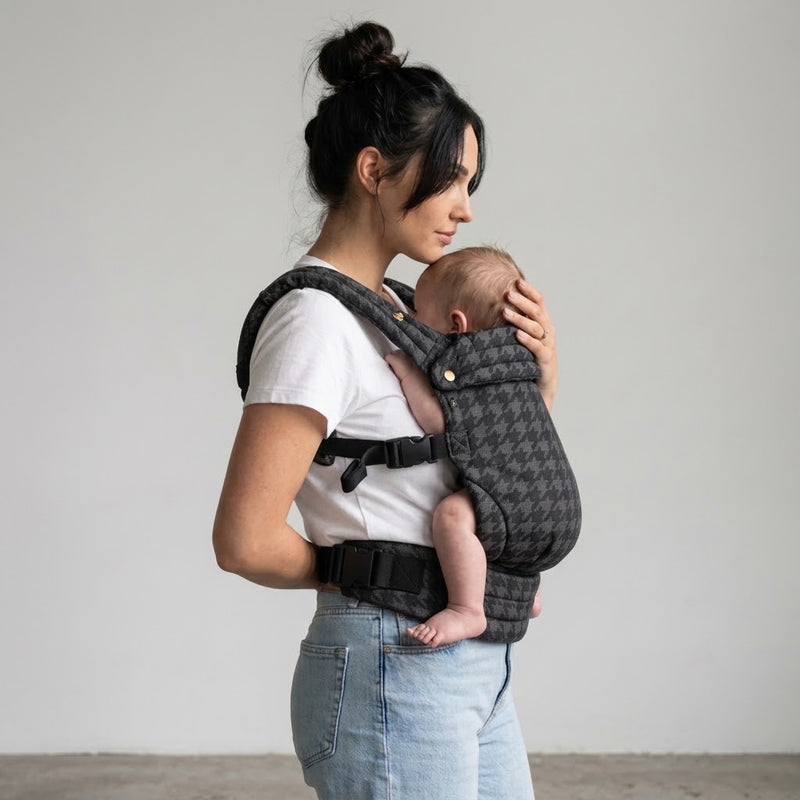 Soft Baby Carrier - Onyx Houndstooth