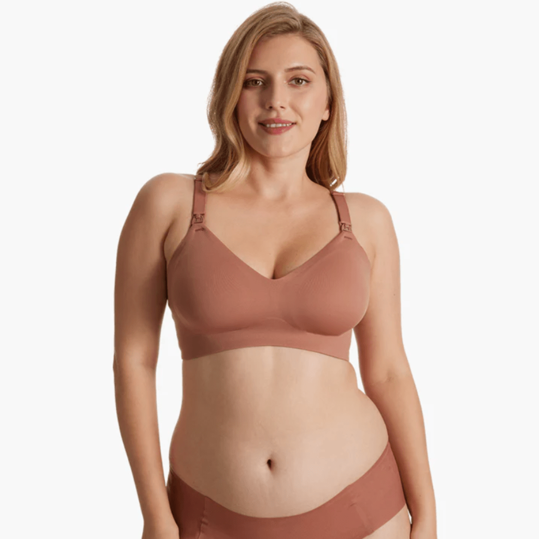 Soft nursing bra adjustable strap detail — NAEVII
