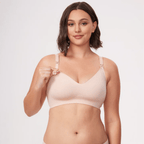 Soft nursing bra seam-free fabric close-up — NAEVII