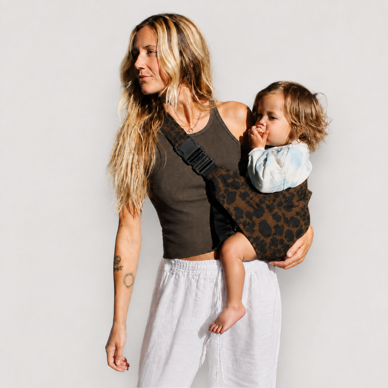 Toddler Sling Carrier - Brown Leopard
