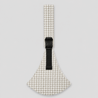 NAEVII Toddler Sling Carrier in Neutral Houndstooth laid flat, full length with padded shoulder strap, side release buckle and rounded seat#Color_Neutral Houndstooth