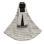NAEVII Toddler Sling Carrier in Neutral Houndstooth shown on its own, padded shoulder strap and adjustable slide buckle#Color_Neutral Houndstooth
