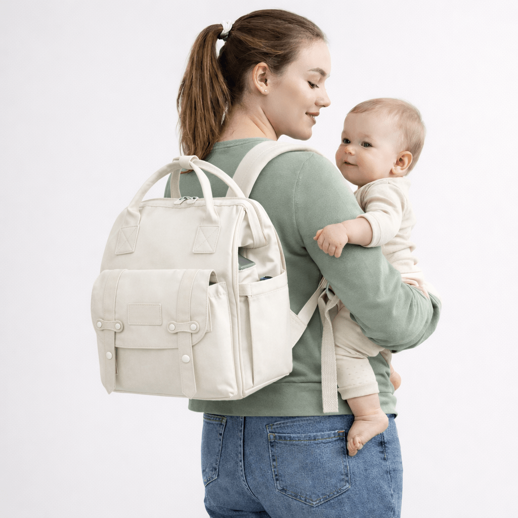 Versatile diaper bag in neutral shade — NAEVII