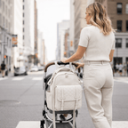 Versatile diaper bag open, showing compartments — NAEVII