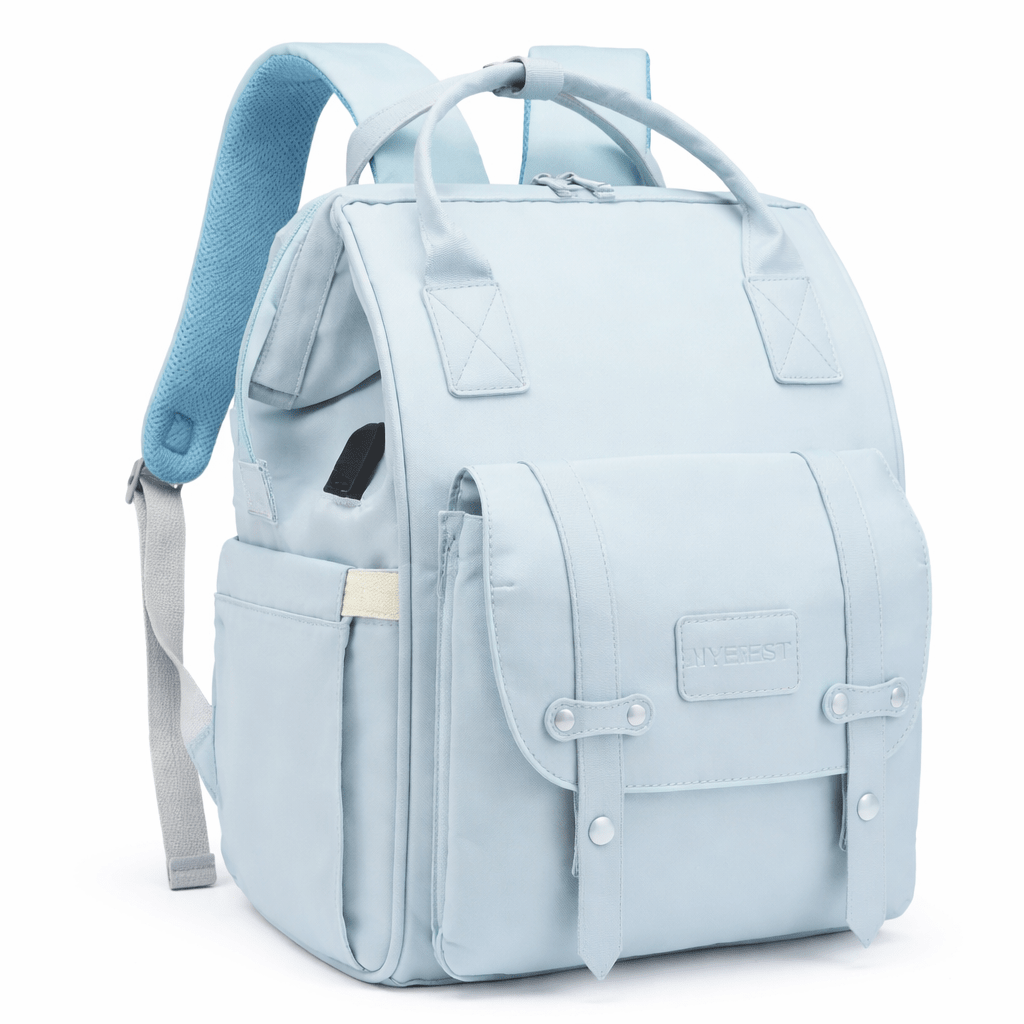 Versatile diaper bag zip and hardware close-up — NAEVII