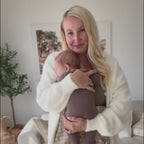 NAEVII Limitless Baby Carrier in beige Neutral Houndstooth in use#Color_Neutral Houndstooth