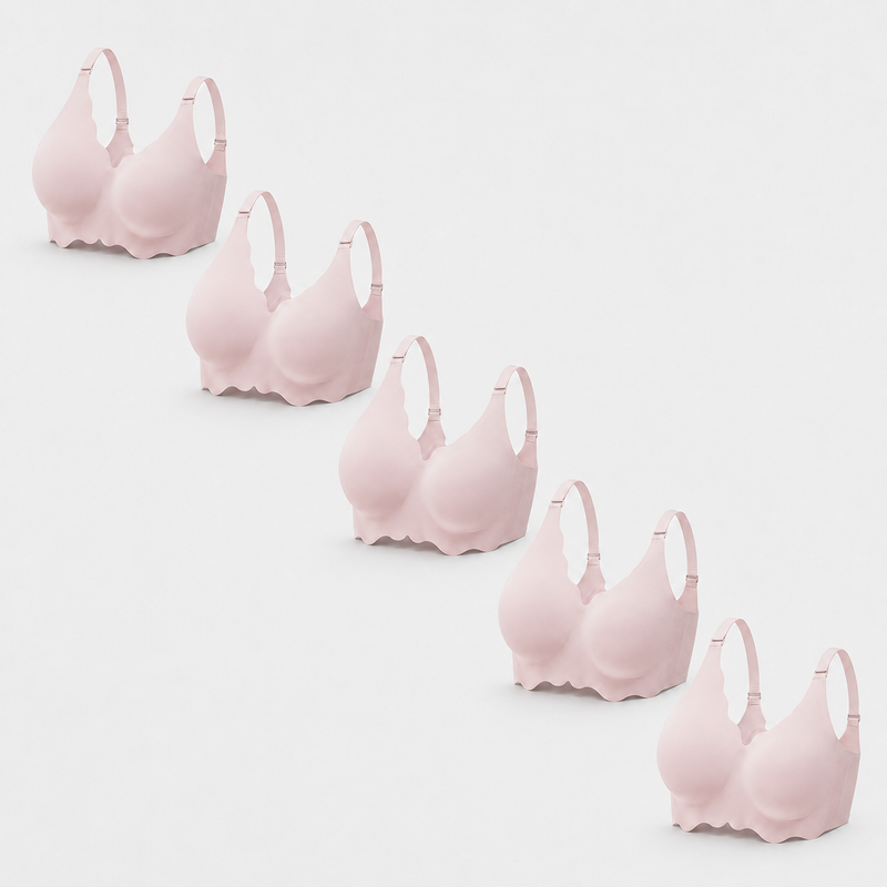 Seamless nursing bra worn view — NAEVII